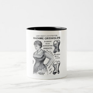 TASSE 2 COULEURS 1886 MADAME GRISWOLD'S CORSET PUBLITISING