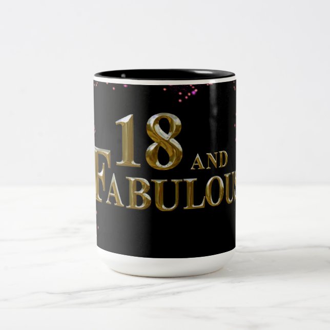 Tasse 2 Couleurs 18e anniversaire  (Centre)
