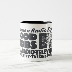TASSE 2 COULEURS 1933 APPRENDRE LA PUBLICITÉ RADIO-ÉLECTRIQUE