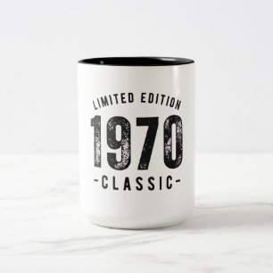Tasse 2 Couleurs 1970 Année de naissance classique