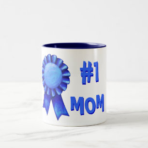 Tasse 2 Couleurs #1 Maman Musique au ruban bleu