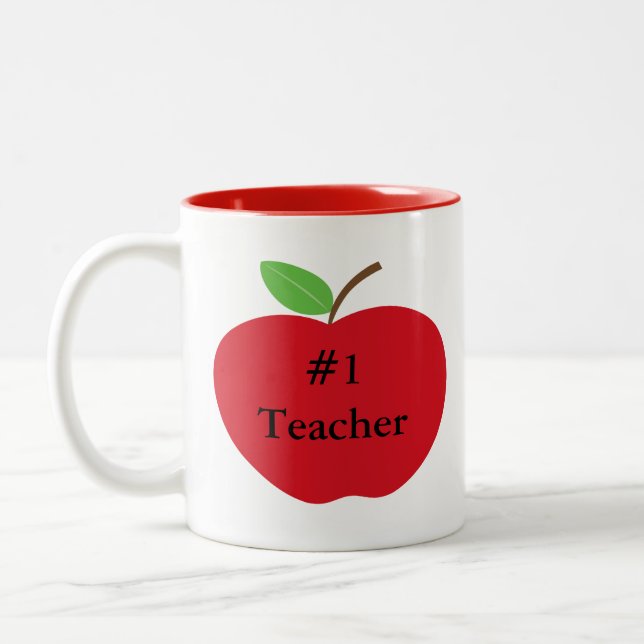 Tasse 2 Couleurs #1 Musique de pomme enseignant (Gauche)