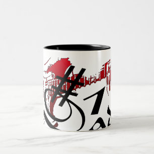 Tasse 2 Couleurs #1 Papa Guitare Rouge