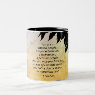Tasse 2 Couleurs 1 Pierre 2:9 Vous êtes un peuple élu, Bible