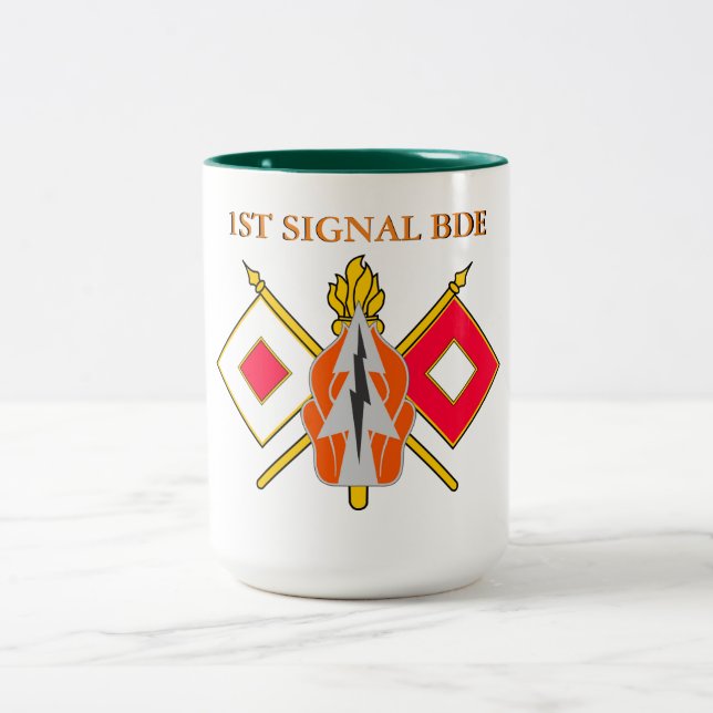 TASSE 2 COULEURS 1ÈRE BRIGADE SIGNALE  (Centre)