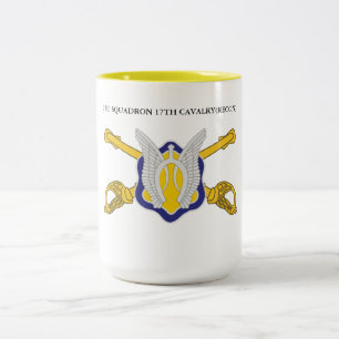 TASSE 2 COULEURS 1RE CAVALRY SQUADRON 17E (RECON)