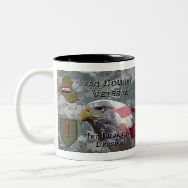 Tasse 2 Couleurs 1re division d'infanterie Ancien combattant en Ira (Gauche)
