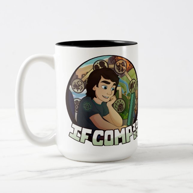 Tasse 2 Couleurs 2022 IFComp à deux tonalités, grande boîte à café (Gauche)