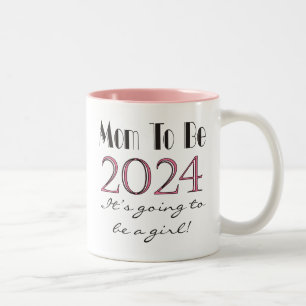 Tasse 2 Couleurs 2024 Maman être de la fille Parents Famille Nouvel
