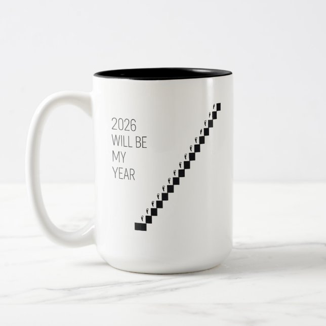 Tasse 2 Couleurs 2026 Small Steps My Year (Gauche)