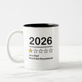 Tasse 2 Couleurs 2026 très mauvaise année une étoile évaluation