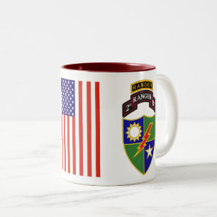 Tasse 2 Couleurs 2e Bataillon - 75e Ranger avec tablette à deux to