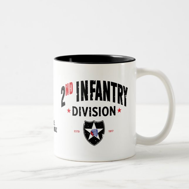 Tasse 2 Couleurs 2e division d'infanterie "Indianhead" en détresse (Droit)