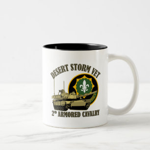 Tasse 2 Couleurs 2e RCA Tempête du désert Vet M1 Tank