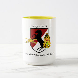 Tasse 2 Couleurs 2ème La 11ème CAVALERIE BLINDÉE d'ESCADRON