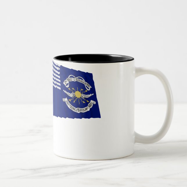 Tasse 2 Couleurs 2ème Lt Dragoons Waving Flag de régiment (Droit)