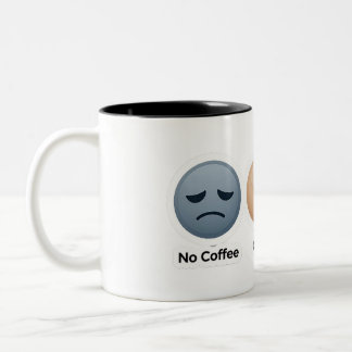 Tasse 2 Couleurs 3 Humeurs de Café Design Amusant pour les Amoureux
