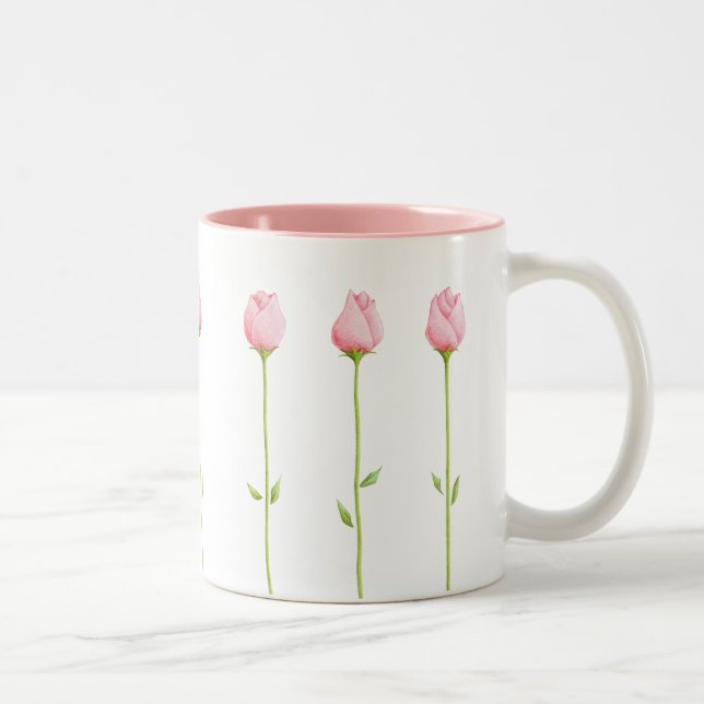 Tasse 2 Couleurs 3 Rosebustes roses (Droit)