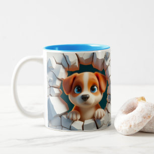 Tasse 2 Couleurs 3D Bébé mignonne Chiot Hot Coca Café Animaux