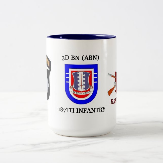 Tasse 2 Couleurs 3ème Infanterie de milliard (Abn) la 187th (Centre)
