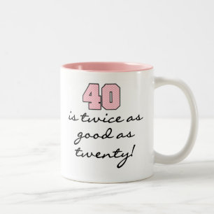 Tasse 2 Couleurs 40 Deux fois plus bon que 20