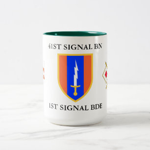TASSE 2 COULEURS 41E BRIGADE SIGNAL BATTALION 1ÈRE