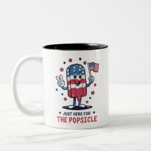 Tasse 2 Couleurs 4 juillet Juste Ici Pour Le Popsicle Patriotic