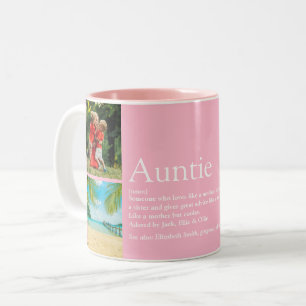 Tasse 2 Couleurs 4 Photo Girly Rose Fun Meilleure Tante Définition