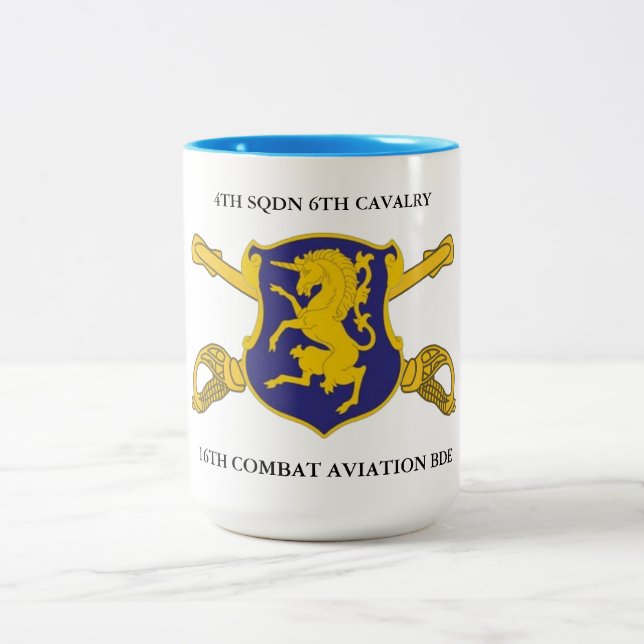 TASSE 2 COULEURS 4E ESCADRON 6E CAVALRY 16E AVIATION DE COMBAT BDE (Centre)