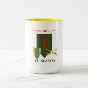 Tasse 2 Couleurs 4ème INFANTERIE de la 4ème CAVALERIE d'ESCADRON 