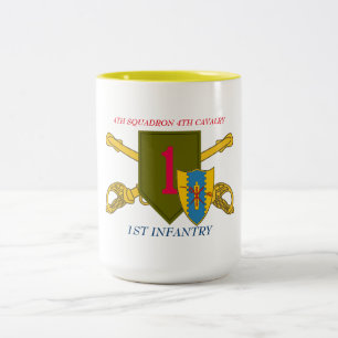 Tasse 2 Couleurs 4ème La 4ème CAV ęr INFANTERIE des ESCADRONS