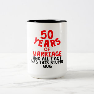 Tasse 2 Couleurs 50 ans de mariage