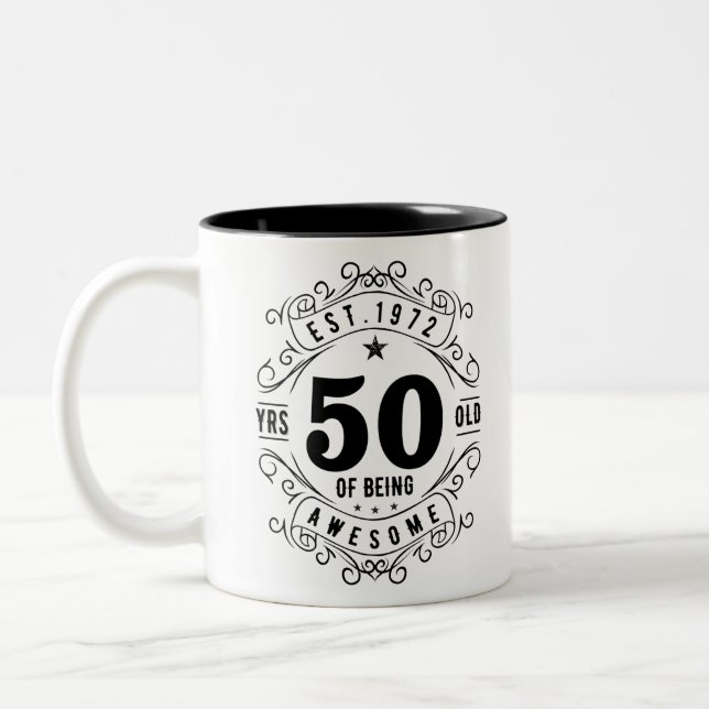 Tasse 2 Couleurs 50 ans d'être génial (Gauche)