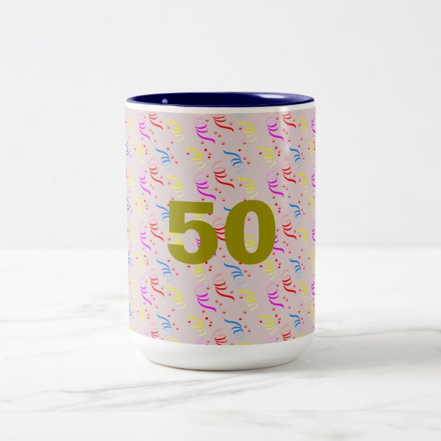 Tasse 2 Couleurs 50 ans et Confetti (Centre)