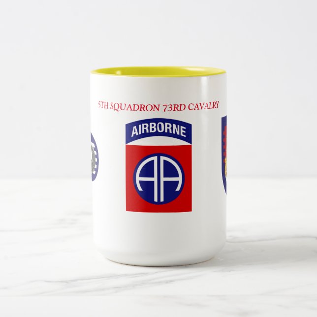 Tasse 2 Couleurs 5ème La CAVALERIE d'ESCADRON soixante-treizième (Centre)