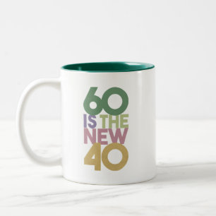 Tasse 2 Couleurs 60 est le nouveau cadeau 40 - 60e anniversaire Ess