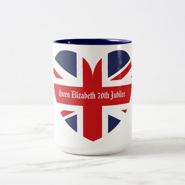 Tasse 2 Couleurs 70e jubilé de la reine Elizabeth  (Centre)