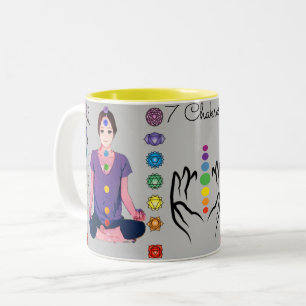 Tasse 2 Couleurs 7 chakras de 12 x 12 po