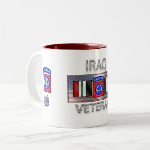 Tasse 2 Couleurs 82e division aéroportée Ancien combattant en Irak