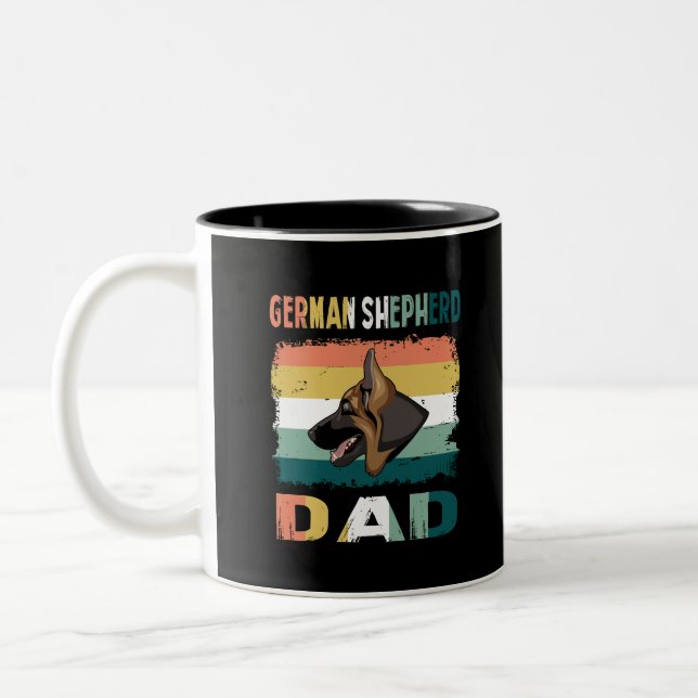 Tasse 2 Couleurs 9 berger allemand papa (Gauche)