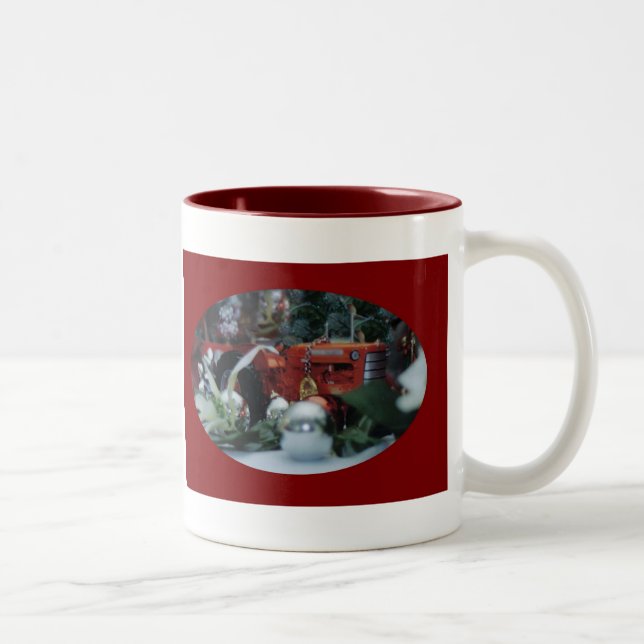 Tasse 2 Couleurs 9 tracteurs de jouet à Noël (Droit)