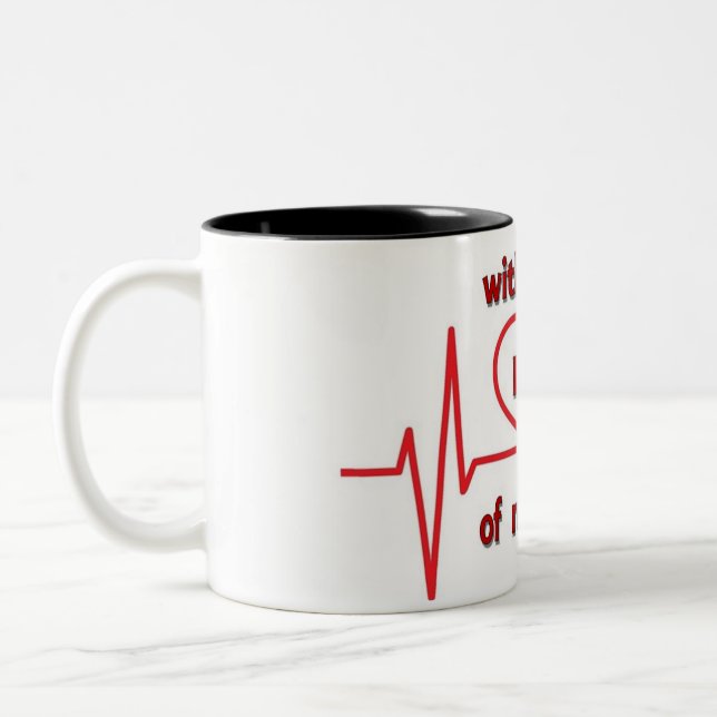 Tasse 2 Couleurs À chaque battement  (Gauche)