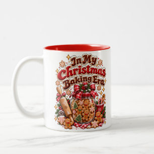 Tasse 2 Couleurs À mon ère de la pâtisserie de Noël Rétro Pain d'ép