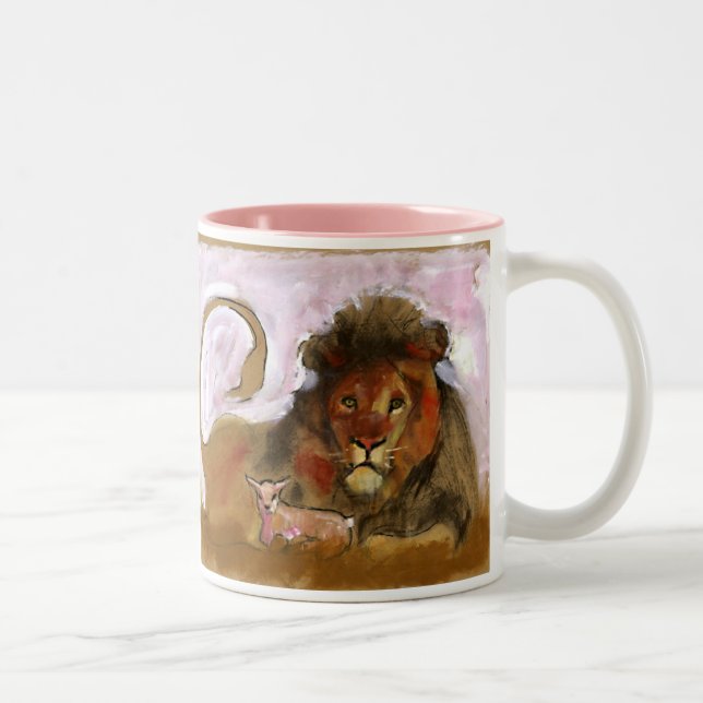 Tasse 2 Couleurs A.S.K. - Lion et agneau (Droit)