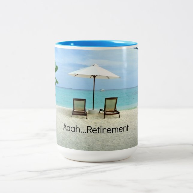 Tasse 2 Couleurs Aaah...Retraite (Centre)