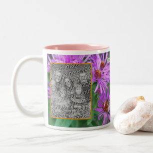 Tasse 2 Couleurs Abeille De Miel Sur Fleur D'Aster Rose Ajouter Vot