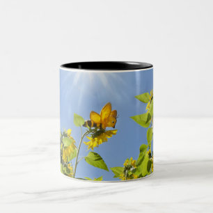Tasse 2 Couleurs abeille d'extra large sur le tournesol