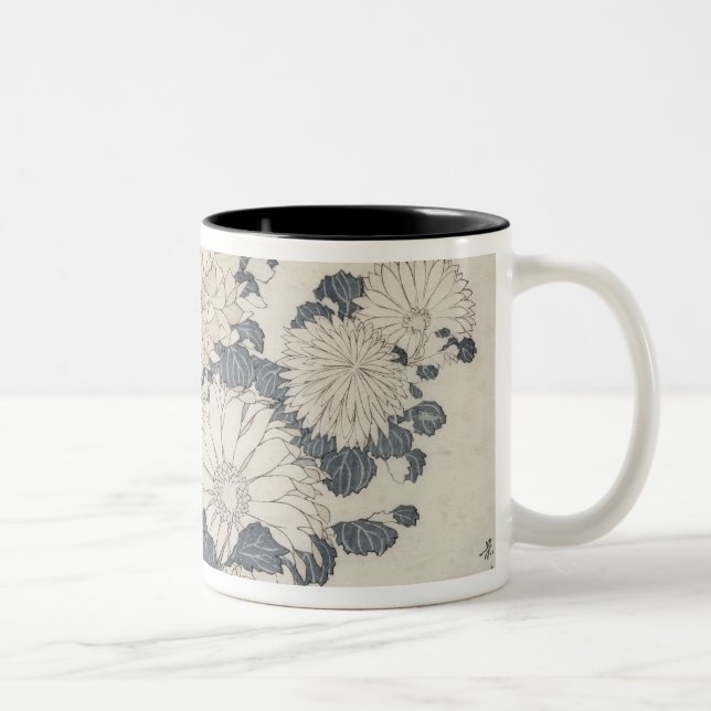 Tasse 2 Couleurs Abeille et chrysanthèmes (Droit)
