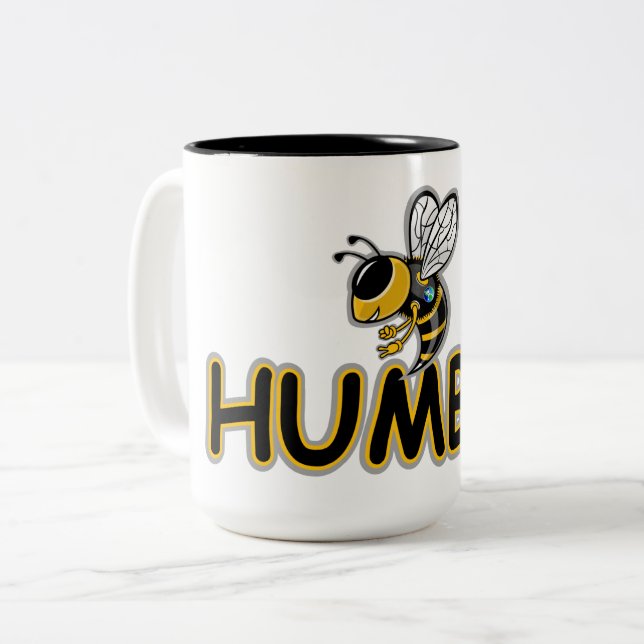 TASSE 2 COULEURS ABEILLE HUMBLE  (Devant gauche)