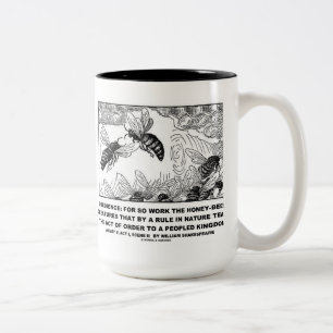 Tasse 2 Couleurs Abeilles Henry V Shakespeare de travail